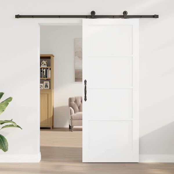 vidaXL Sliding Door ORKDAL White 83 x 211 cm Solid Pine Wood