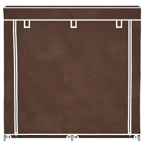 vidaXL Fabric Shoe Cabinet with Cover 115 x 28 x 110 cm Brown