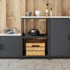 vidaXL Kitchen Storage with Shelf Anthracite 60 x 50 x 92 cm Steel