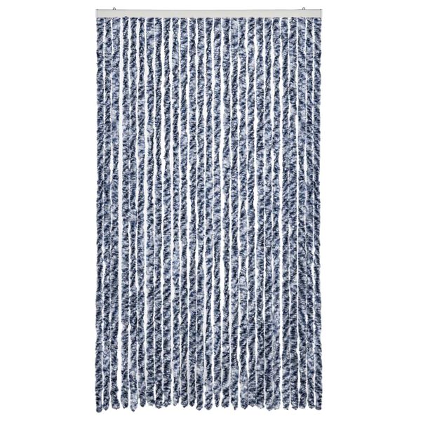 vidaXL Insect Curtain Blue and White 118x220 cm Chenille