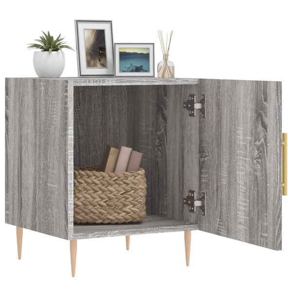 vidaXL Bedside Cabinet Grey Sonoma 40x40x50 cm Engineered Wood