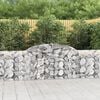 vidaXL Arched Gabion Baskets 15 pcs 300x30x80/100 cm Galvanised Iron