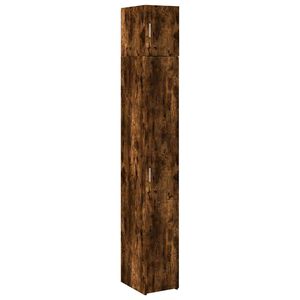 vidaXL Slim Storage Cabinet Smoked Oak 30x42,5x225 cm Engineered Wood