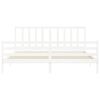 vidaXL Bed Frame without Mattress White 200x200 cm Solid Wood Pine