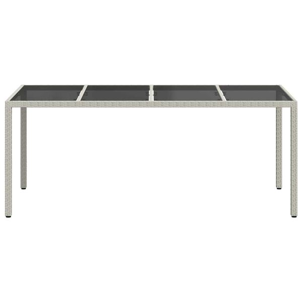 vidaXL Garden Dining Table White 190 x 90 x 75 cm Poly rattan