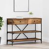 vidaXL Console Table with Drawer Brown 100 x 34.5 x 75 cm Wood