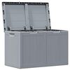vidaXL Garden Storage Box 180L Grey PP Wood Look