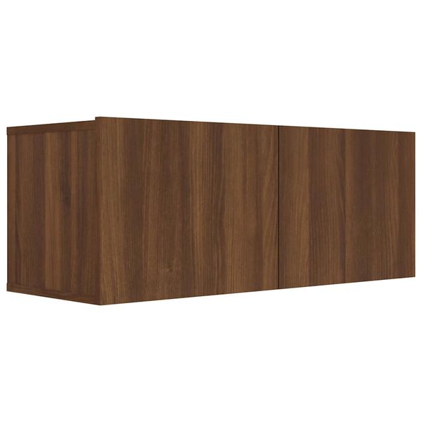 vidaXL TV Cabinet Brown Oak 80x30x30 cm Engineered Wood