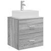 vidaXL Wall-Mounted Sink Vanity Grey Sonoma 49.5 x 41 x 62.5 cm