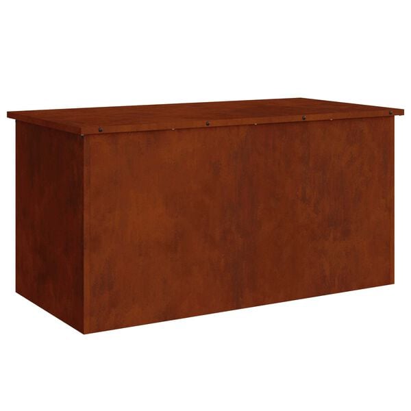 vidaXL Outdoor Storage Box Rusty 100 x 50.5 x 50 cm Steel