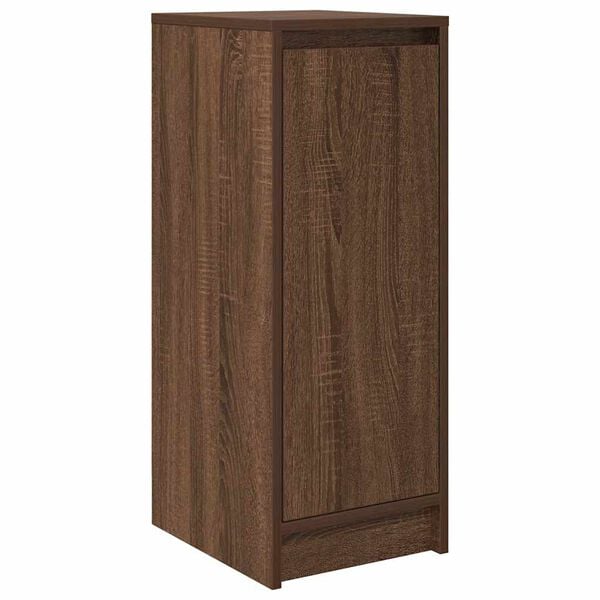 vidaXL Shoe Cabinet Brown Oak 29.5x34x76 cm Engineered Wood