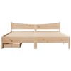 vidaXL Bed Frame with Drawers 200x200 cm Solid Wood Pine