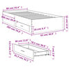 vidaXL Bed Frame with Drawers without Mattress White 90x200 cm