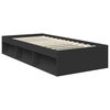 vidaXL Bed Frame with Headboard Black 90 x 200 cm Solid Pine Wood