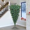 vidaXL Upside-down Artificial Pre-lit Christmas Tree with Ball Set