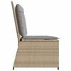 vidaXL Garden Bench Beige Poly Rattan