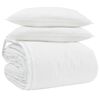vidaXL Duvet Set with Pillow 3 pcs White Microfiber and Cotton