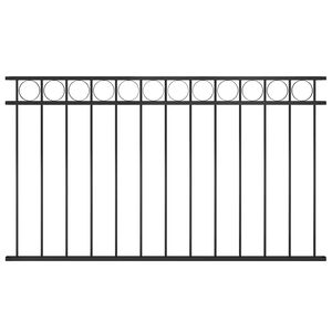 vidaXL Fence Panel "Assen" Steel 163x80 cm Black