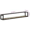 vidaXL Wall Shelves 2 pcs 110x17x17 cm Solid Wood Reclaimed and Iron