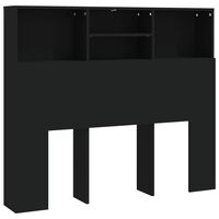 vidaXL Headboard Cabinet Black 120x19x103.5 cm