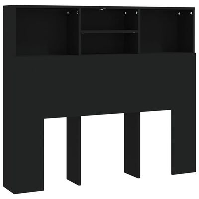 vidaXL Headboard Cabinet Black 120x19x103.5 cm