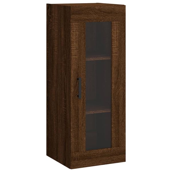 vidaXL Wall Mounted Cabinet Brown Oak 34.5x34x90 cm