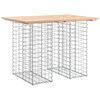 vidaXL Garden Table Gabion Design 100x70x72 cm Solid Wood Pine