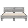 vidaXL Bed Frame with LED without Mattress Grey Sonoma 150x200 cm King Size