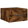 vidaXL Wall-mounted Bedside Cabinet Smoked Oak 35x35x20 cm