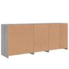 vidaXL Sideboard with LED Lights Grey Sonoma 162x37x67 cm