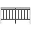 vidaXL Bed Headboard Grey 206x4x100 cm Solid Wood Pine