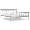 vidaXL Bed Frame without Mattress Grey Metal 180x200 cm Super King