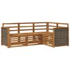 vidaXL Outdoor Sofa Set 4 pcs Polyester