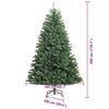 vidaXL Artificial Hinged Christmas Tree Green 300 cm PVC and Metal