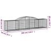 vidaXL Arched Gabion Baskets 7 pcs 300x50x60/80 cm Galvanised Iron
