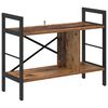 vidaXL Bookshelf 3-Tier 75 x 30 x 58.5 cm Engineered Wood Old Wood