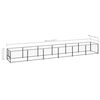 vidaXL Dog Kennel Black 6 m² Steel