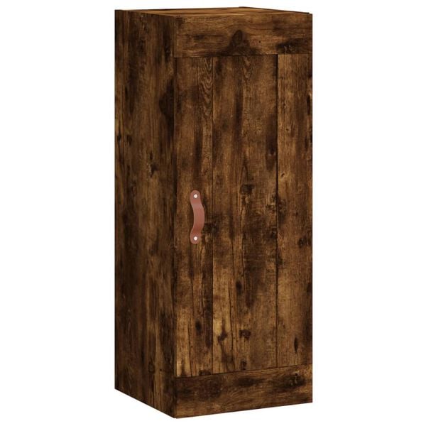vidaXL Wall Mounted Cabinet Smoked Oak 34.5x34x90 cm Engineered Wood