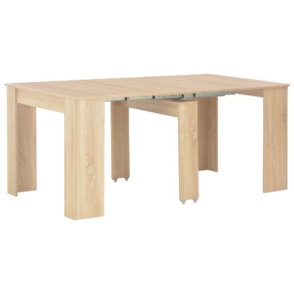 vidaXL Extendable Dining Table Sonoma Oak 175x90x75 cm