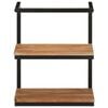 vidaXL Wall Shelf 40x30x50 cm Solid Wood Acacia and Iron