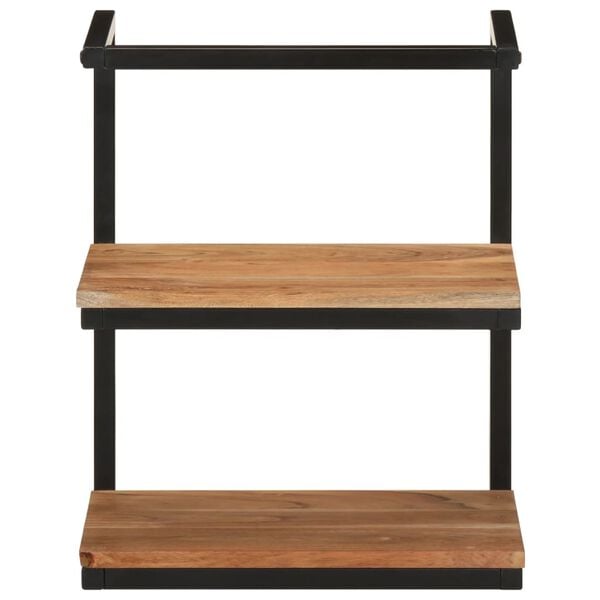 vidaXL Wall Shelf 40x30x50 cm Solid Wood Acacia and Iron