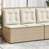 vidaXL Garden Bench Beige Poly Rattan