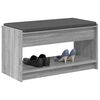 vidaXL Hall Bench with Cushion with Shelf Grey Sonoma 83 x 38 x 45 cm