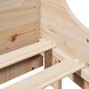 vidaXL Bed Frame without Mattress 150x200 cm King Size Solid Wood Pine