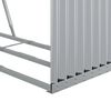 vidaXL Log Holder Silver 120x45x210 cm Galvanised Steel