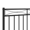 vidaXL Metal Replace Headboard Black 100 cm
