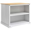 vidaXL Kitchen Trolley 2 pcs White and Honey Wax 112 x 77 x 91.5 cm