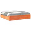 vidaXL Bed with Mattress Wax Brown 200x200 cm Solid Wood Pine