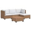 vidaXL 5 pcs Rattan Lounge Set with Cushions GENDT Natural Rattan