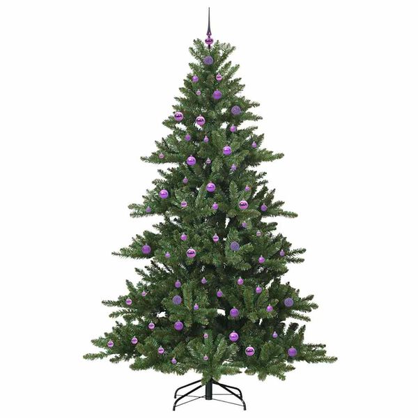 vidaXL Artificial Hinged Christmas Tree Green 240 cm PVC and Steel